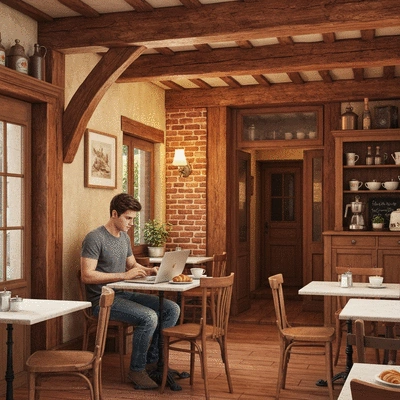 Webmaster local discutant avec un client artisan à Carpentras